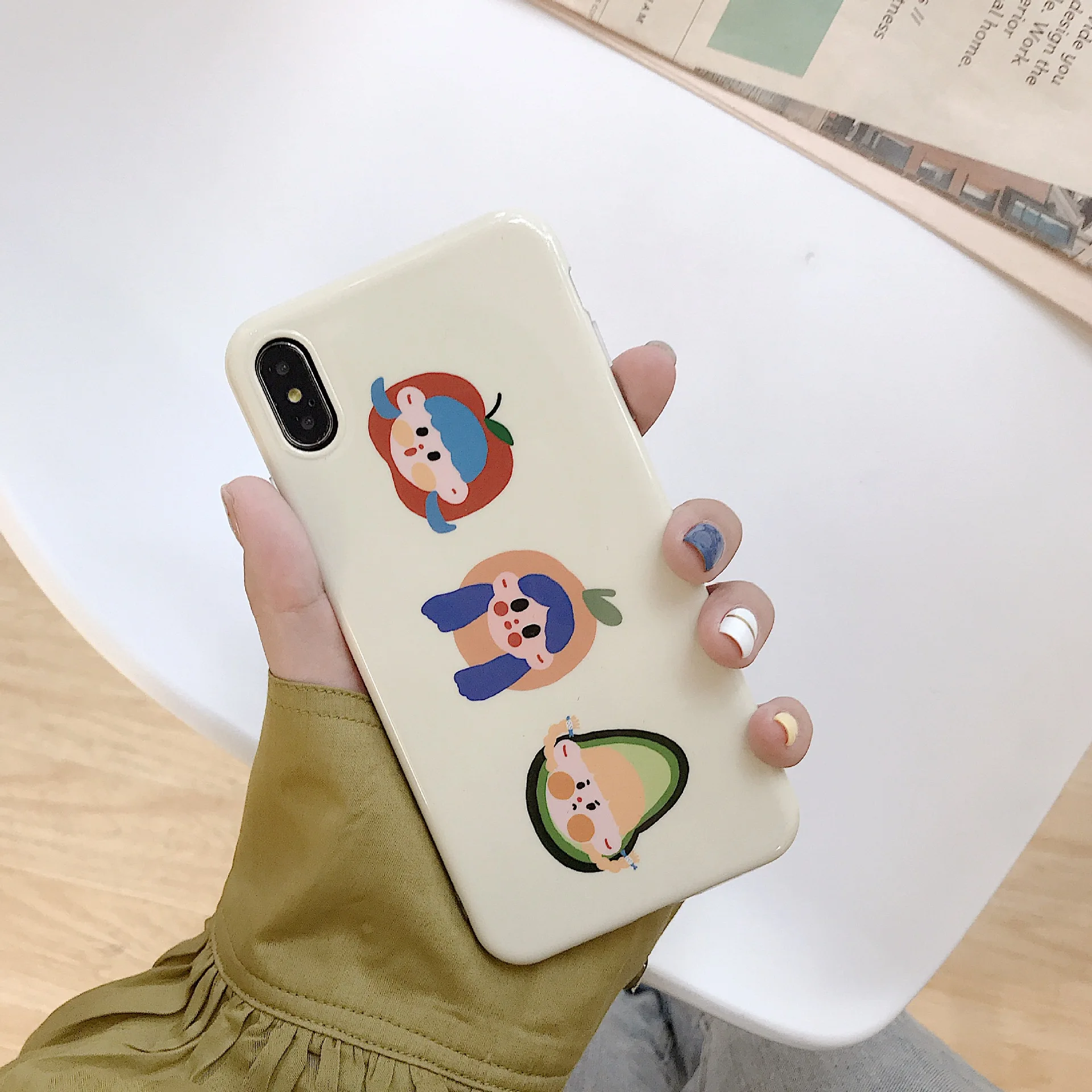 Милые Мультяшные фрукты иллюстрация корейский чехол для телефона iPhone 7 Puls 6 S 8 X Xsmax