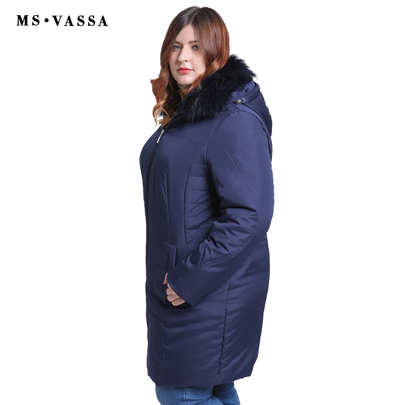 MS Vassa 2019 Новые Большие размеры женские парки 11XL зимняя женская стеганая куртка