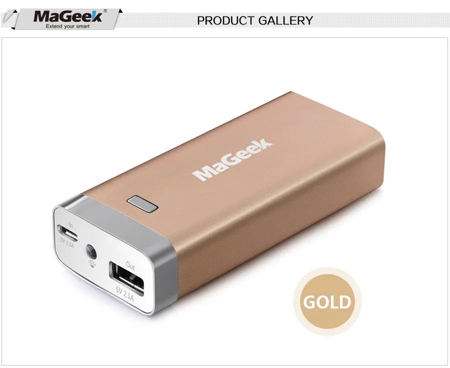 MaGeek power Bank 6400 мАч Внешняя резервная батарея портативная Резервная мощность для iPad iPhone samsung htc сотовый телефон LG телефоны