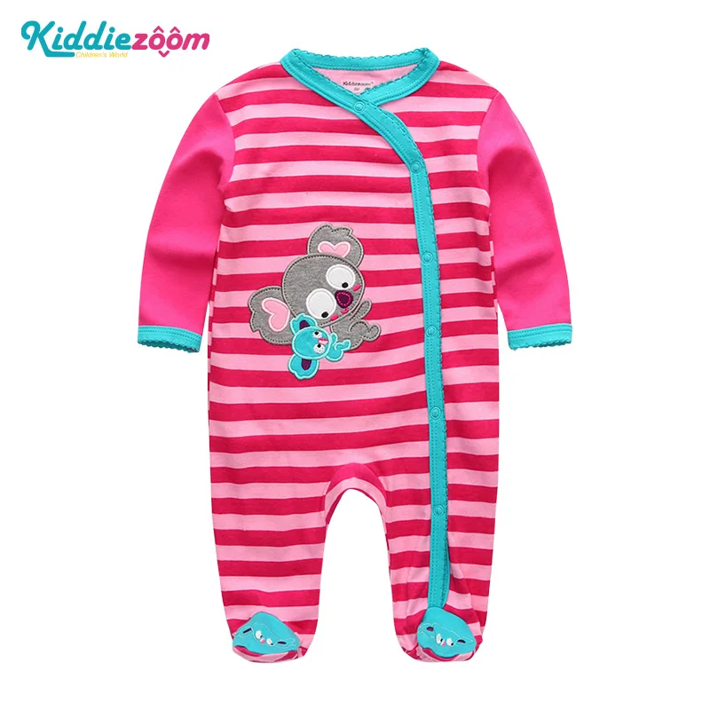 RFL1077 Детские Комбинезоны Одежда для новорожденных девочек ropa bebe хлопковые детские костюмы с длинными рукавами roupa menina детские пижамы - Color: RFL1077