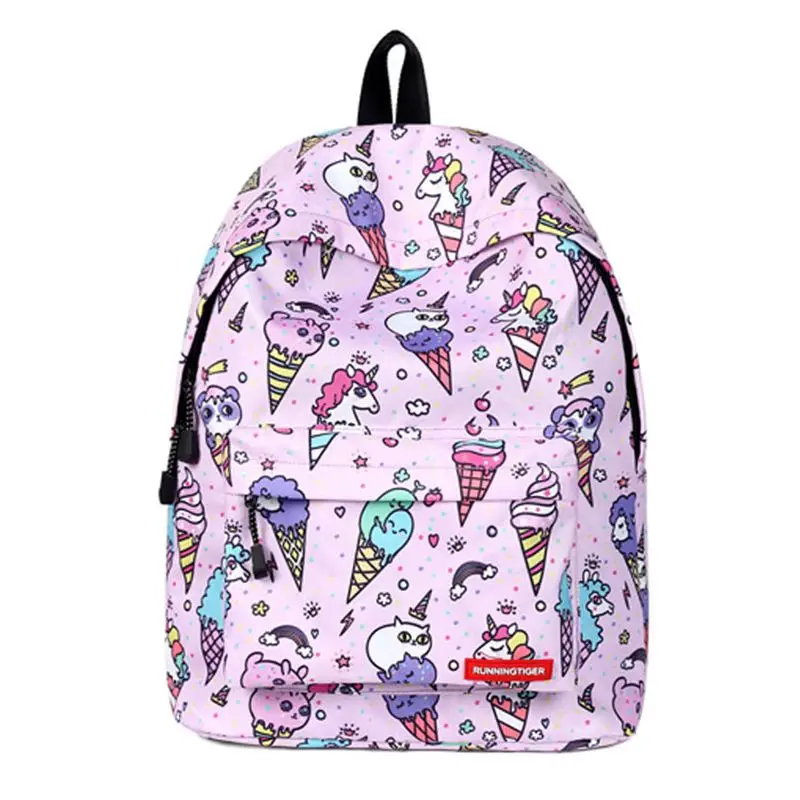 

New arrival school bags for teenage girls korean style school backpack for girls stripe printing backpack children bag girl gift