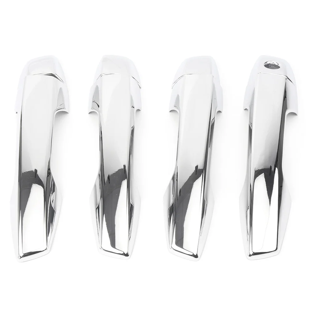 Хромированная крышка ручки двери отделка Украшения смарт отверстия для Mitsubishi