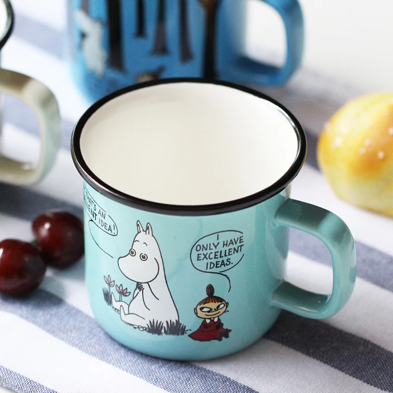 Moomin забавная керамическая мультяшная Милая кружка для бара, вина, коктейля, кофе, посуда для напитков, креативные модные подарки, анимация вокруг чашки для питья