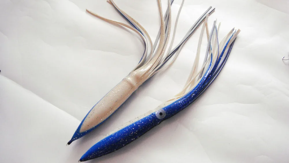 

5PCS Fishing soft Jig Squid octopus Fish Lure Baits Hook 30cm Free shipping