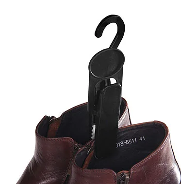 Черный зажим для обуви пластиковый крючок супермаркета нескользящий держатель