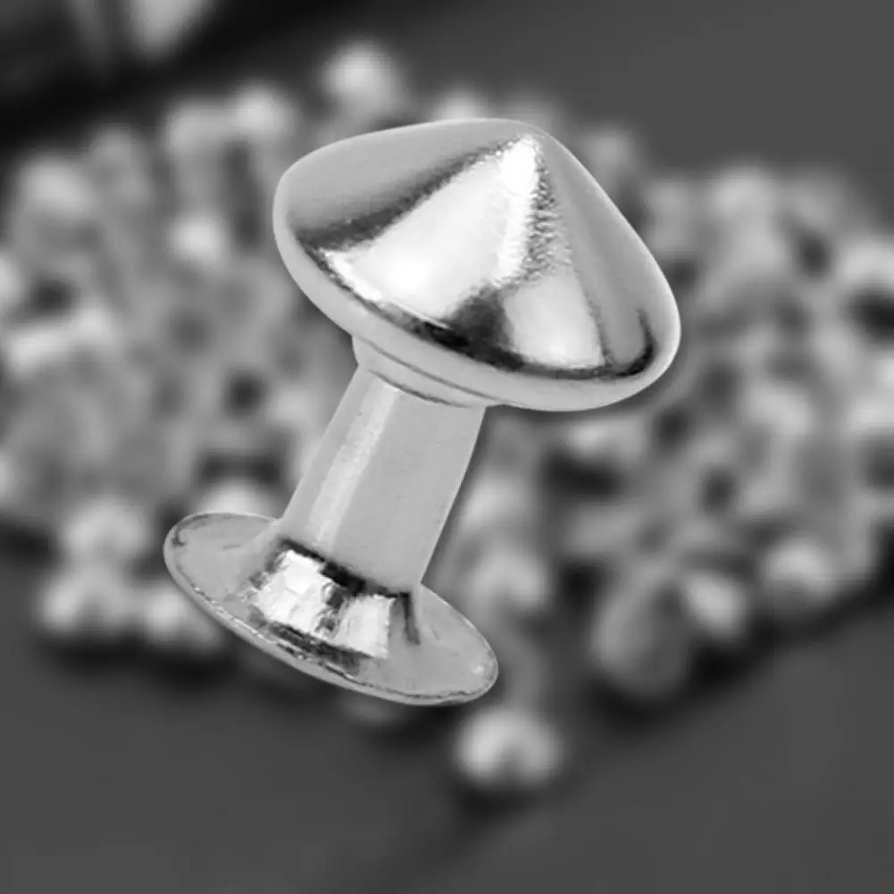 100x Серебряный Конус заклепки гвоздики панк рок DIY кожевенное ремесло одежда обувь аксессуар