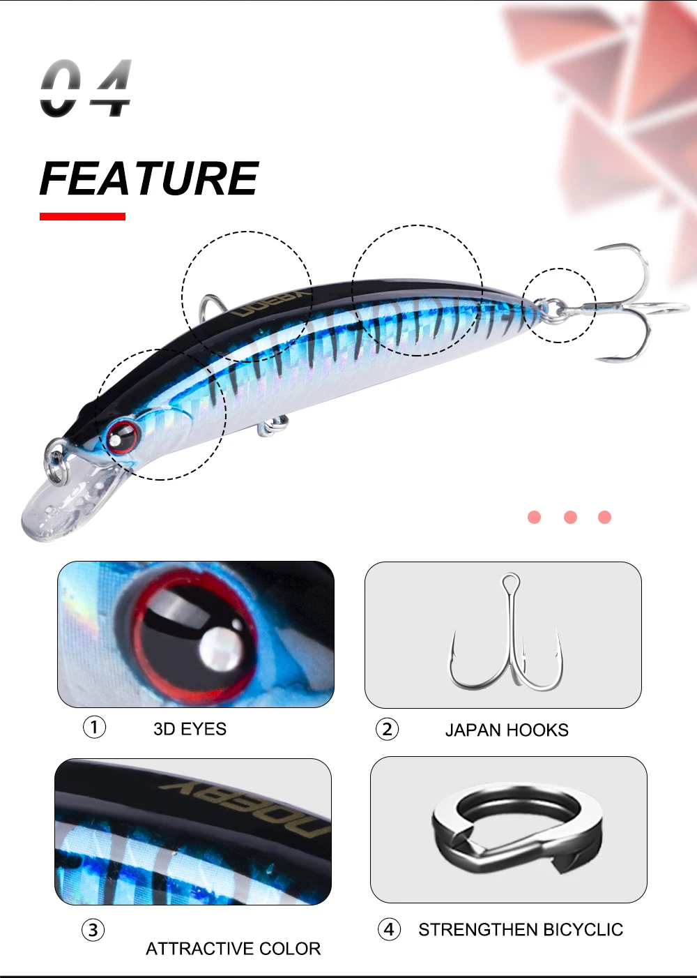 NOEBY тонущий гольян блесна ABS 90 мм/29 г окуня Щука Walleye форель пластик рыболовный воблер, твердая наживки плавающие наживки искусственная приманка море