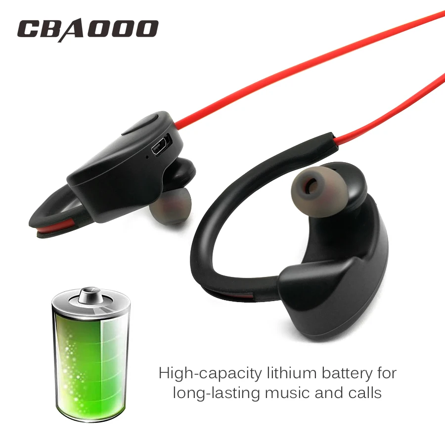 CBAOOO K100 беспроводные Bluetooth наушники спортивные гарнитура стерео с микрофоном для