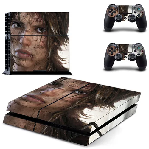 DPTM0732 Rise of Tomb Raider наклейка для PS4 виниловая наклейка, стикер для консоли sony Playstation 4 и 2 контроллера наклейка для PS4 наклейка - Цвет: DPTM0732