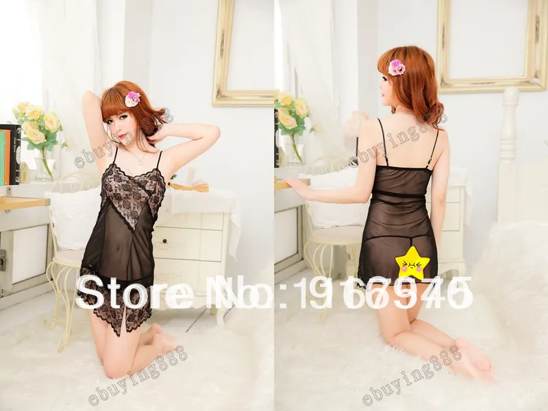 100%New Ladies sexy lingerie lace Suspender temptations Nightgowns | Тематическая одежда и униформа