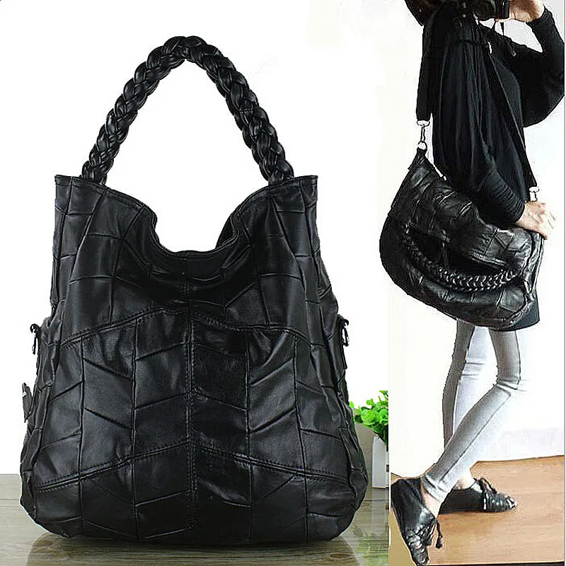 2017 Модная женская сумочка из натуральной кожи сумка на плечо в стиле пэчворк