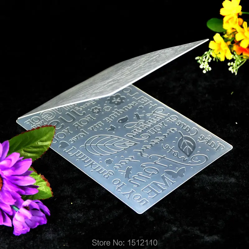 Думая о вас отправку свою любовь Пластик тиснение папка для альбом скрапбукинга