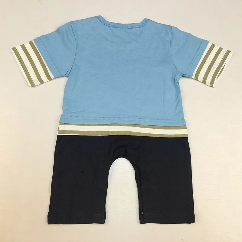 Комбинезоны детские хлопковые одежда для ползания с принтом слона рукавом до