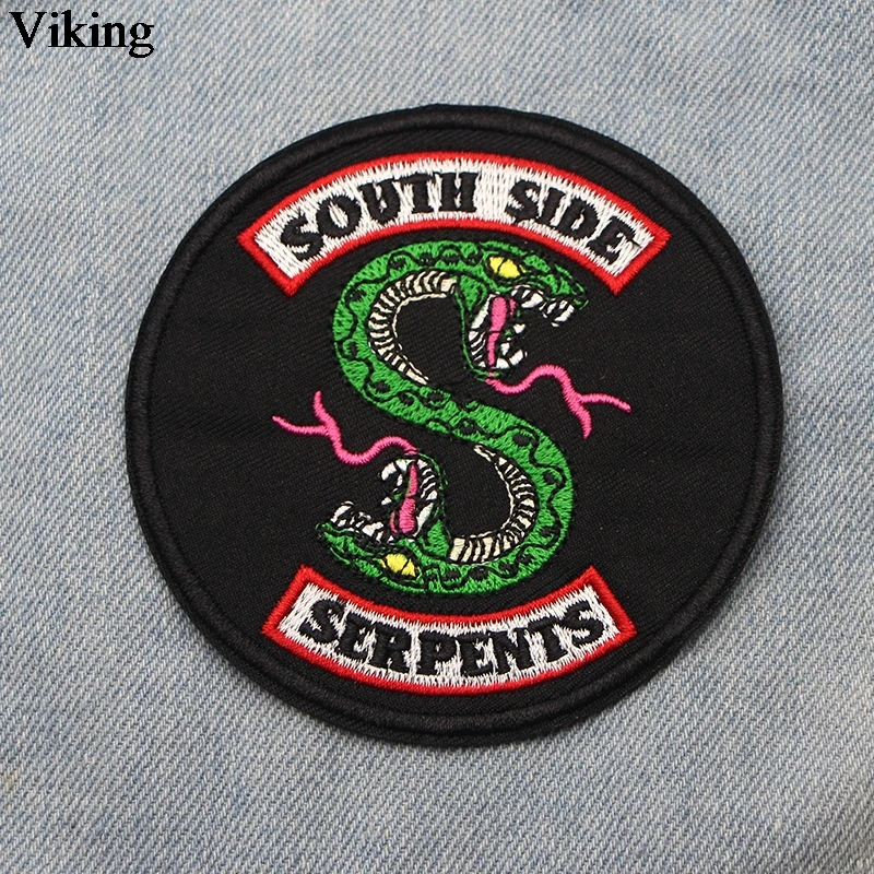 Вышитые патчи с принтом змеи для ТВ-шоу утюга самодельные шитья стикеры унисекс