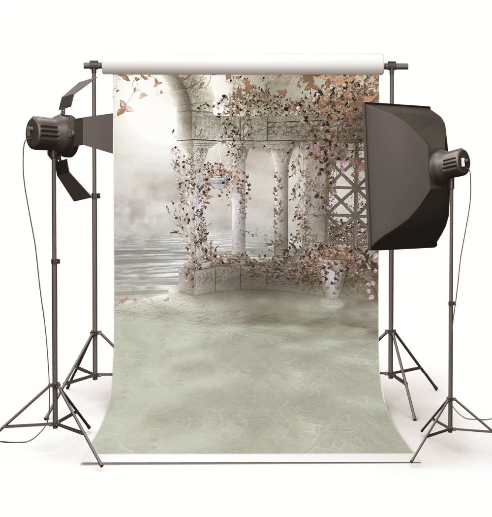 

Vine Branch Balcony Customized Vinyl Photography Backdrop Wedding Children Computer Printed Backgrounds for Photo Studio