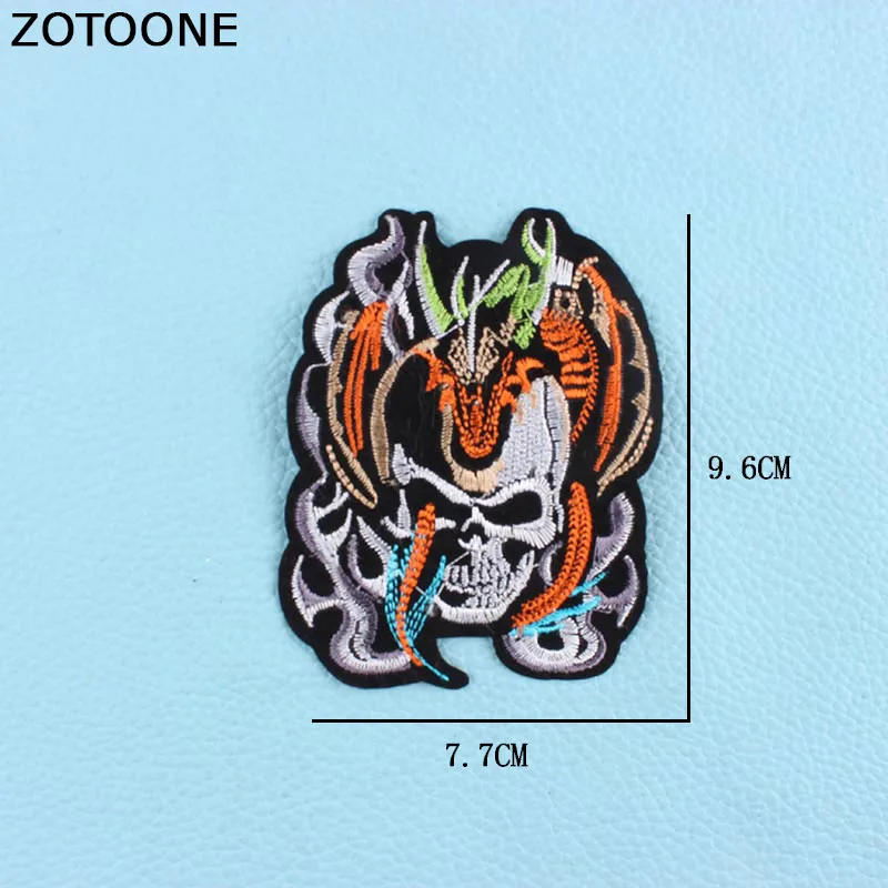 1114 ZOTOONE крутой волк Собака Тигр велосипед Parches вышивка железные нашивки для одежды животные полосатые наклейки для поделок аппликация значок C - Цвет: 1114
