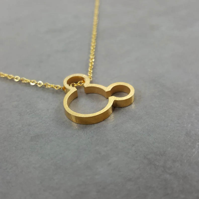 Classic Cartoon Miki Cute Mouse Pendant Necklace Women Memories Jewelry Stainless Steel Collar Chocker Ketting Best Friend Gifts|necklace