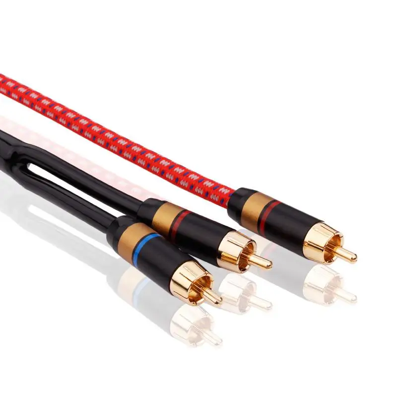 Аудиокабель Rca lotus Signal один Лотос поворота двойной лотос RCA на 2RCA | Электроника