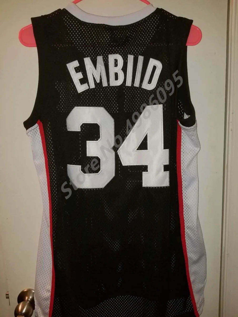 #34 Joel embiid рок High School черный Ретро Баскетбол Джерси мужские сшитые на заказ любой