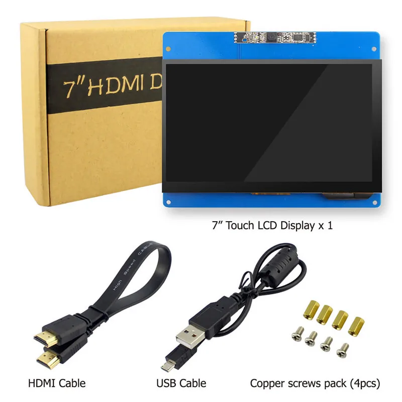 Elecrow 7 дюймов сенсорный экран дисплей 1024X600 HD емкость сенсорный экран с камерой и микрофоном дисплей для Raspberry Pi 3 2B B