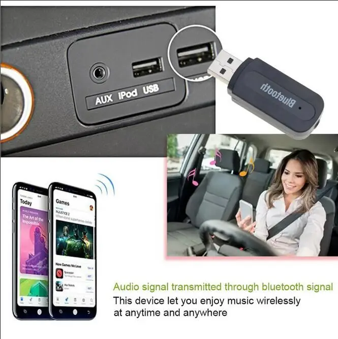 KEBIDU Bluetooth 2 1 музыкальный приемник стерео ключ 3 5 мм аудио адаптер для динамика iPhone