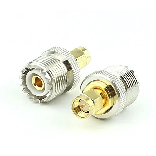 

UHF Female SO-239 SO239 Jack to SMA Male Plug Straight RF Coax Coaxial cable Adapter Connector