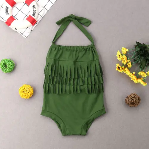 2019 летнее милое Одежда для новорожденных девочек кисточкой купальники с