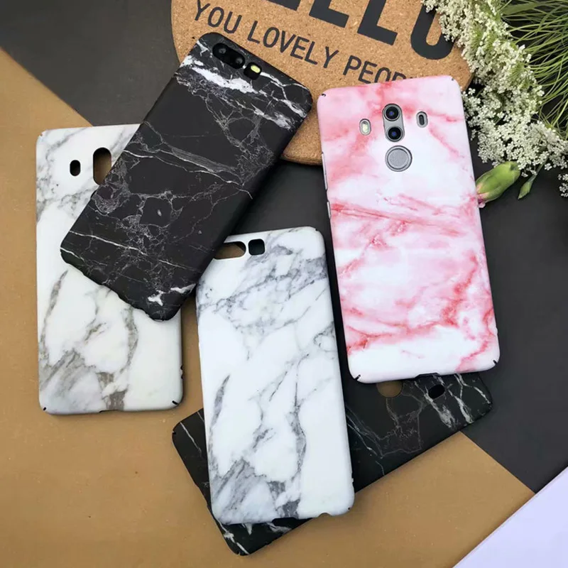 Rheinruby Retro Rose Flower Marble Case For Huawei Mate 20 Pro X P10 P20 10 Honor V10 Hard PC Cover |