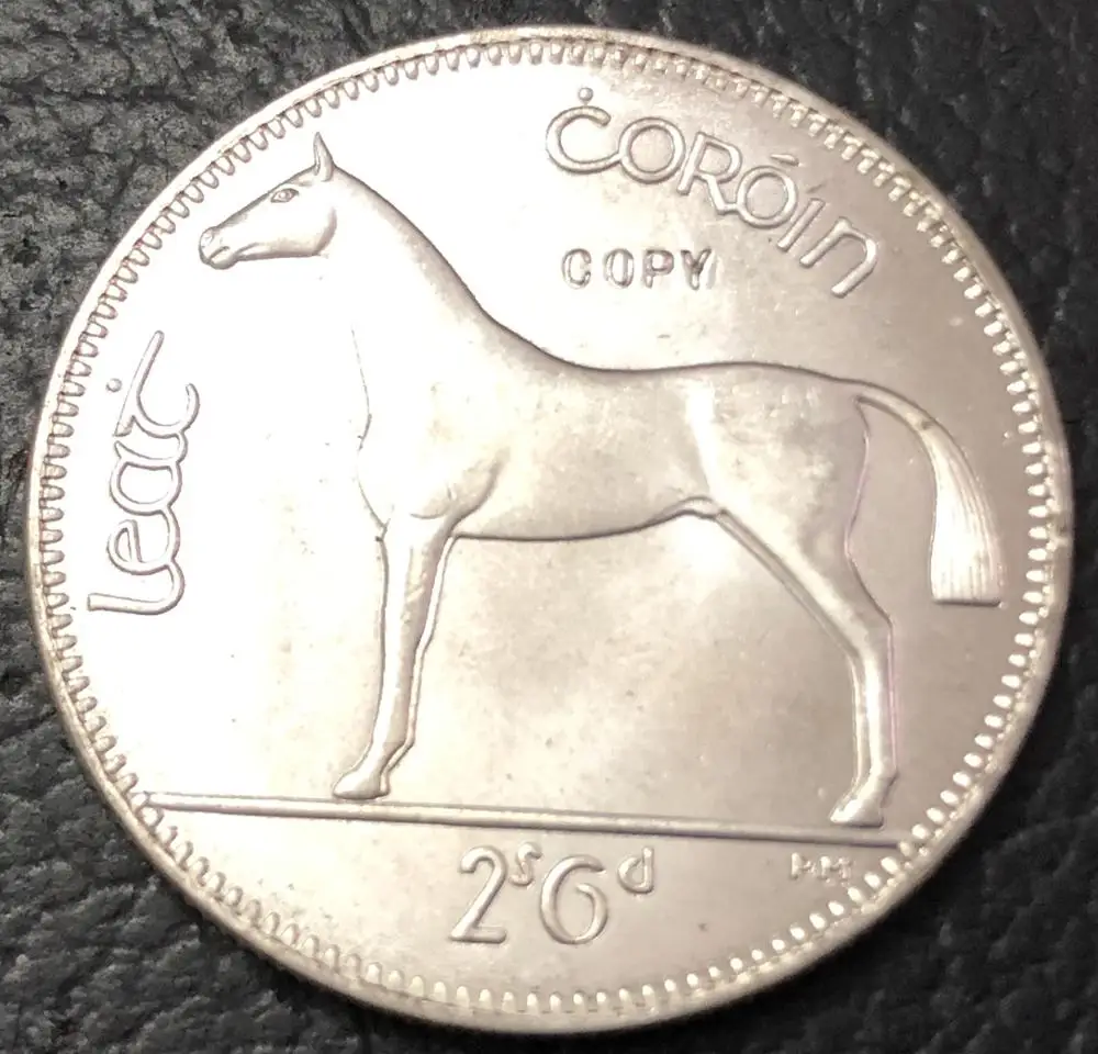 1943 г. Ирландия 1/2 Посеребренная копия монеты Coroin|Безвалютные монеты| |