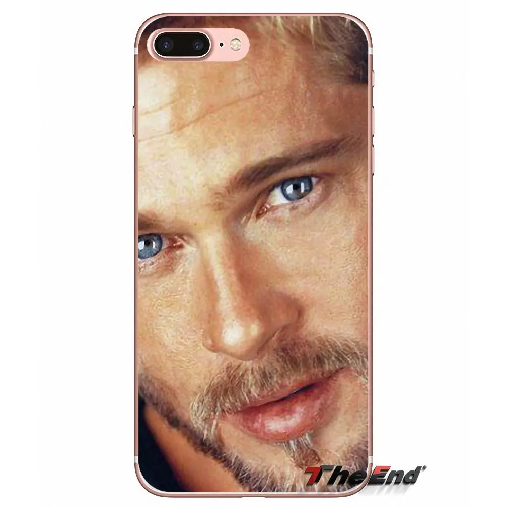 Для iPhone X 4 4S 5 5S 5C SE 6 6S 7 8 Plus Samsung Galaxy J1 J3 J5 J7 A3 A5 2016 2017 Брэд Питт суперзвезда Мужской