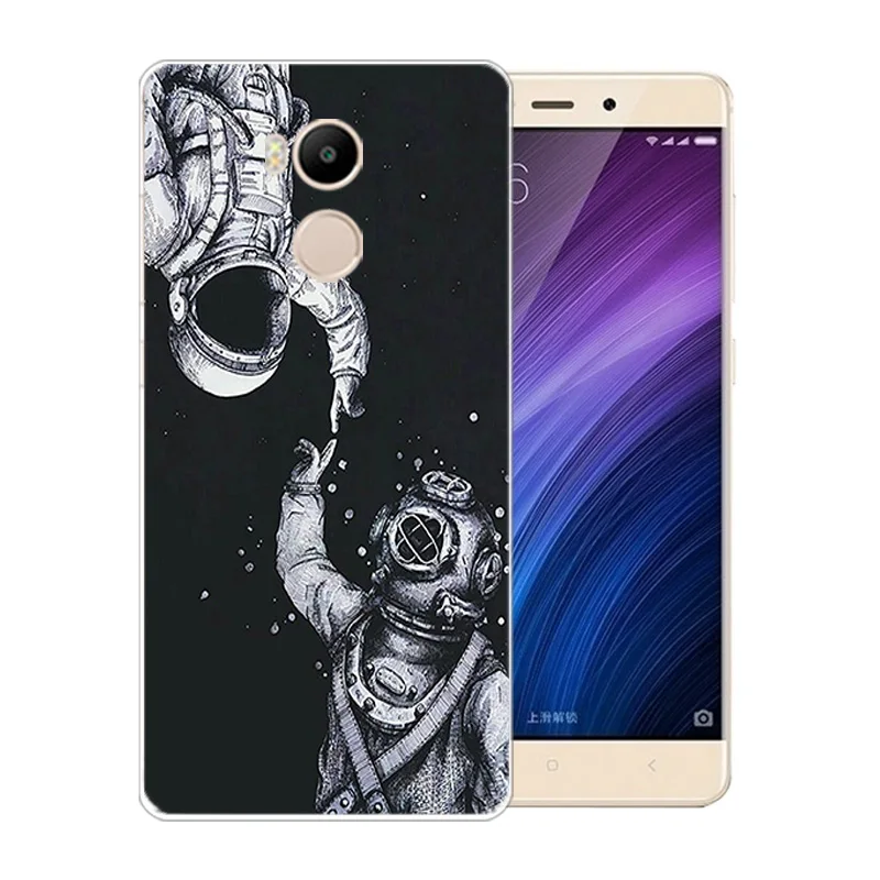 For Xiaomi Redmi 4 Prime TPU Soft Mobile Phone Case Silicone Back Cover for Pro Space Moon Pattern Anti Knock Slim Shell |