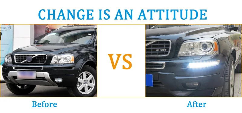 Для Volvo XC90 2007-2012 2013 желтое Сигнальное реле Водонепроницаемый ABS Автомобильный светодиодный DRL 12 В Светодиодный дневной ходовой светильник Дневной светильник SNCN