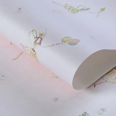 Light Pink 88032 Танцующая девушка мультфильм обои домашний Декор дети девушка спальня обои рулон Розовый Фиолетовый Papel росписи papel де parede infantil - Цвет: Light Pink 88032