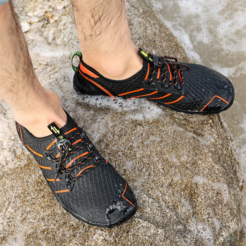 Мужская обувь для воды быстросохнущая Аква летние пляжные сандалии дышащие