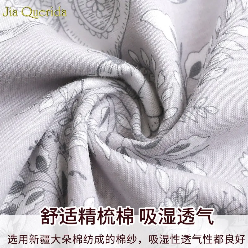 Пижама женская с коротким рукавом и 3/4 шорты серого цвета цветочным принтом