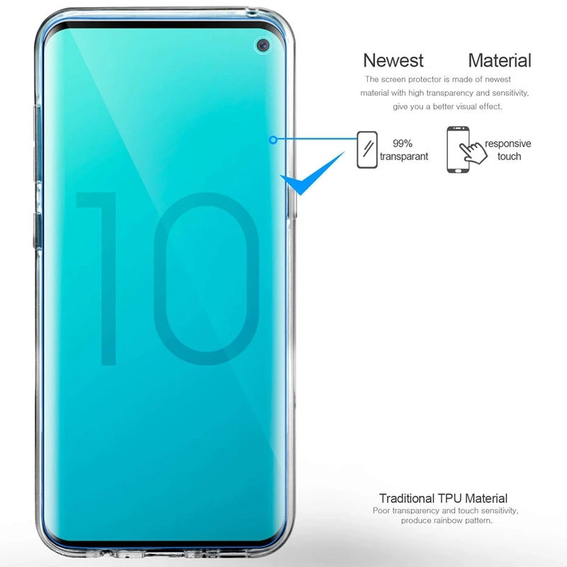 Передний и задний мягкий прозрачный чехол для Honor 10 Lite Huawei P Smart 2019 P20 P30 Pro Mate 20 P9 P8 2017
