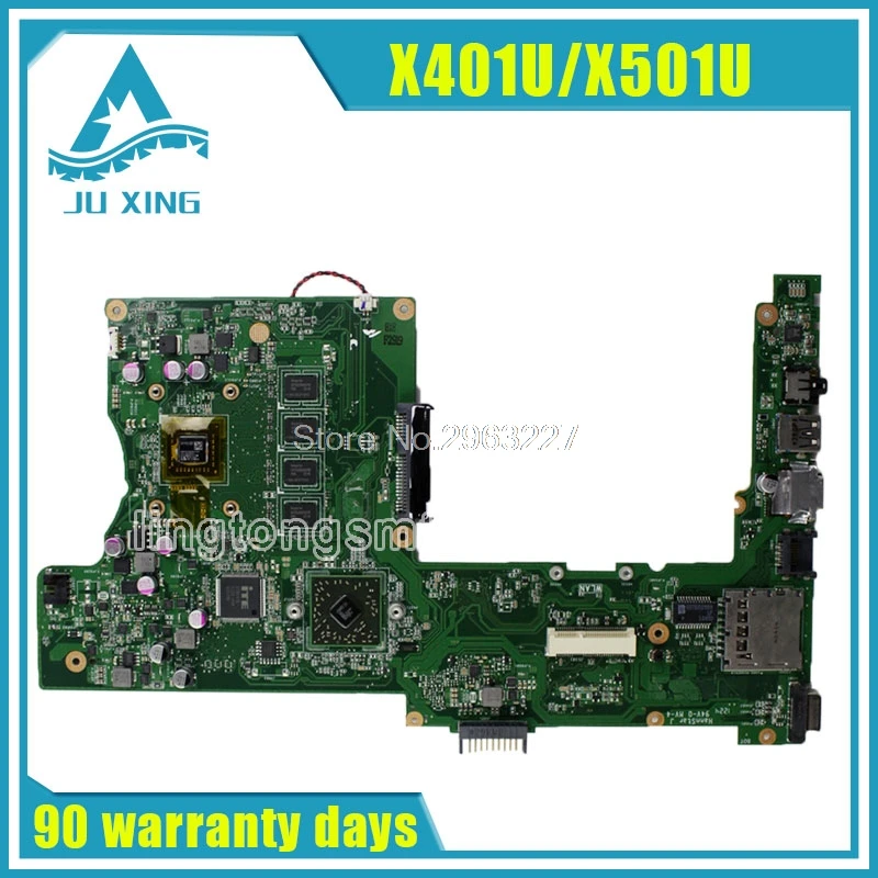 Материнская плата X401U X401U-M3, 2G оперативная память для ASUS X401U X501U, материнская плата для ноутбука X401U, материнская плата X401U, тест материнской платы ОК