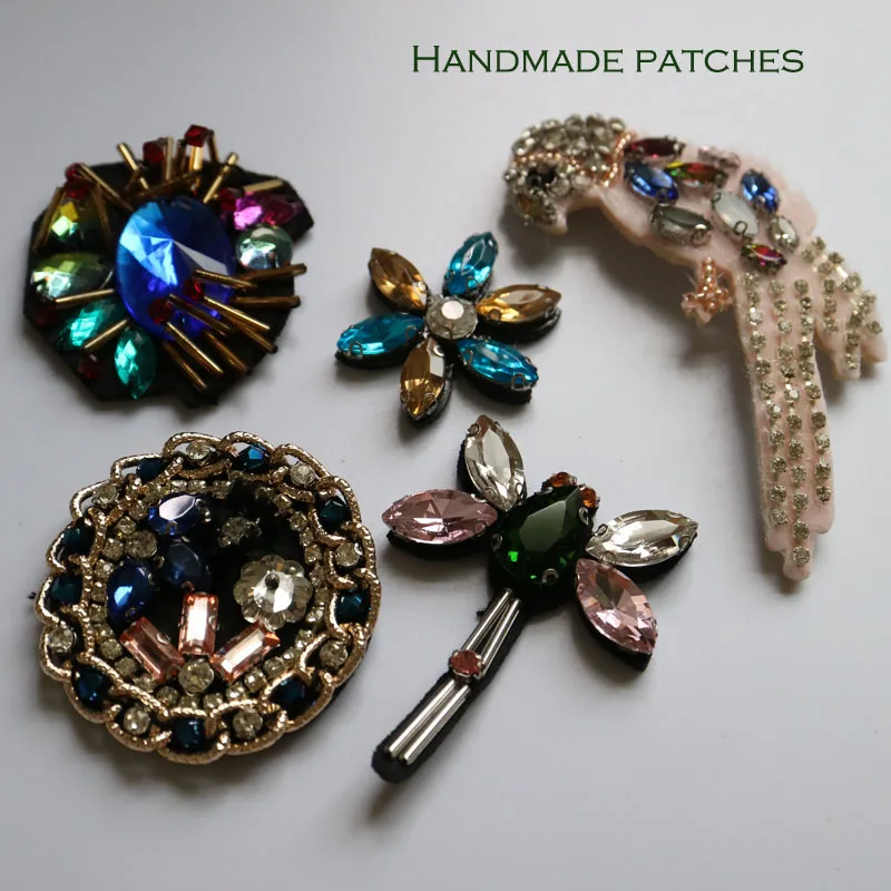 1 шт. ручная работа искусственная кожа для одежды вышивка блестками аппликация