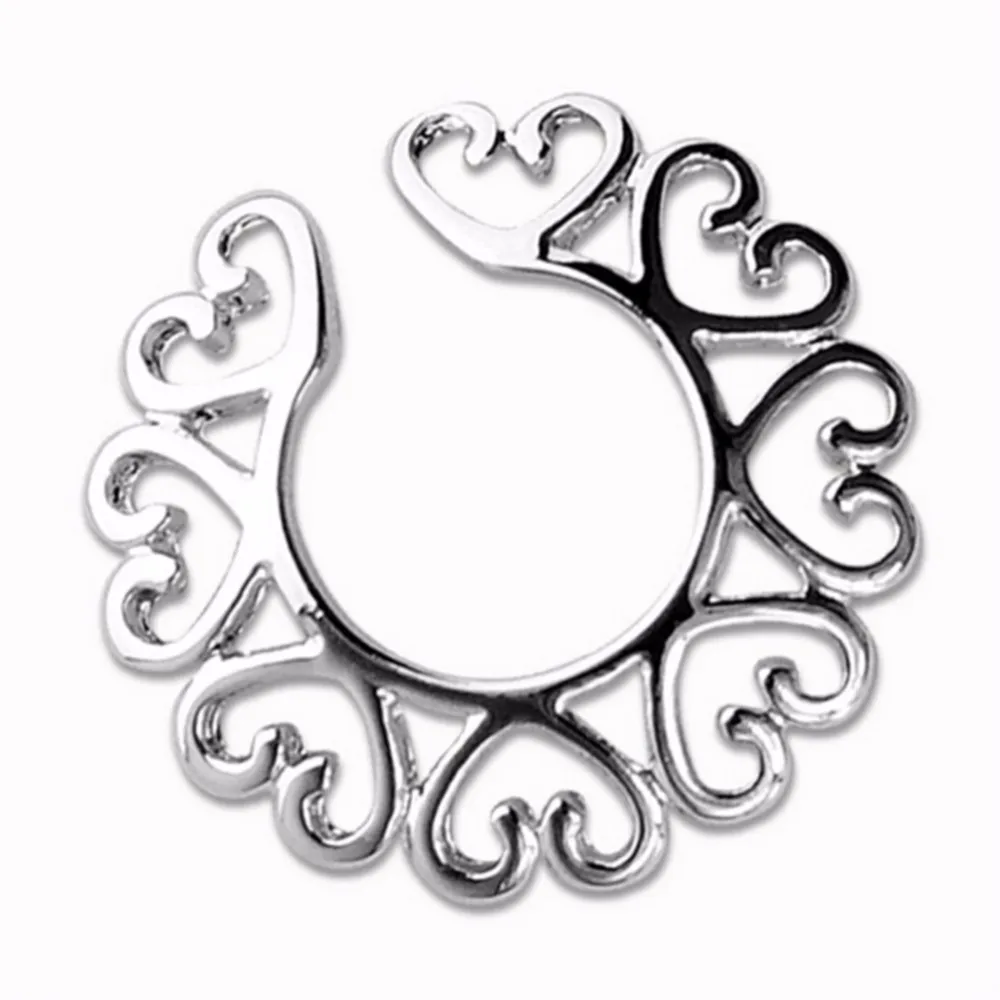 Classic Nipple Rings Pierced Heart Prevent Allergies Fake Breast Body Piercing Jewelry Fast Shipping 1pair Hot sale