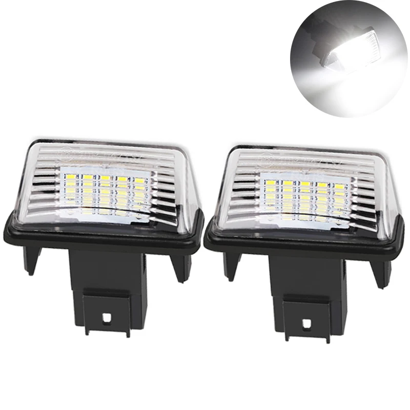 2 шт. белый 18 SMD без ошибок светодиодные лампы номерного знака задние для Peugeot 206 207