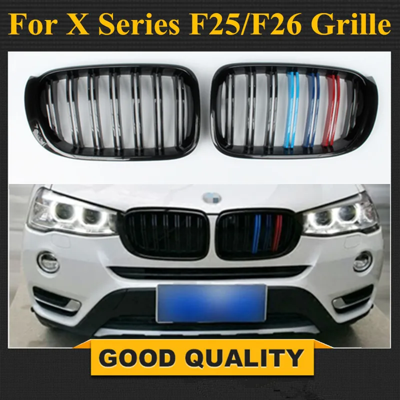 X3M X4M стильный прочный ABS передний капот Гриль для 2014 2015 2016 BMW X4 F26 &amp X3 F25 LCI в м цвет