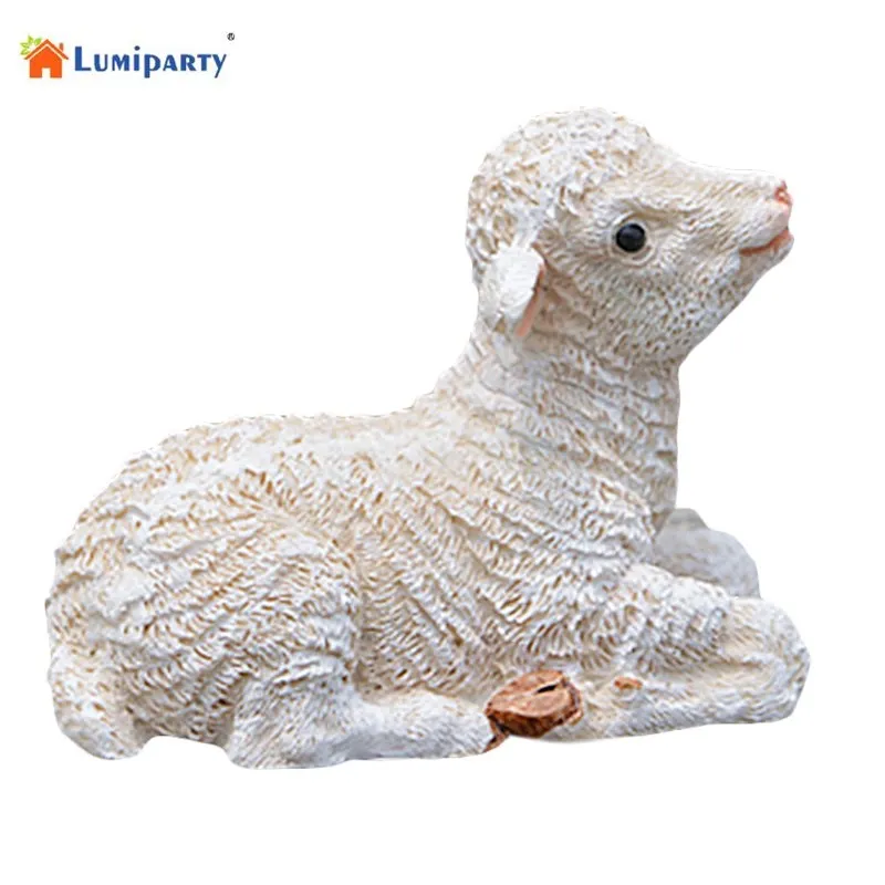 Овца моделирование животных модель игрушки Фигурки пластик ремесло украшение