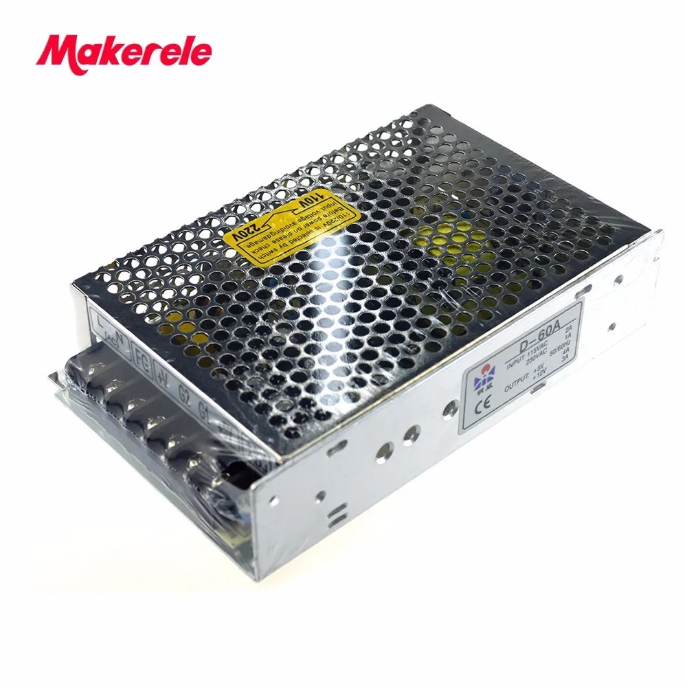 dual Output ac to dc Switching power supply 60W 5V 4A 12V 3A AC DC Free Shipping D 60A high quality|dual output|switch powerswitching |