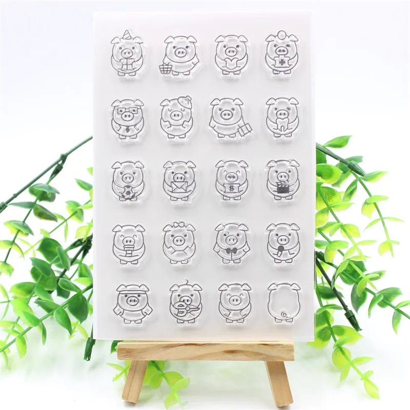 Милые прозрачные силиконовые штампы для скрапбукинга/изготовления