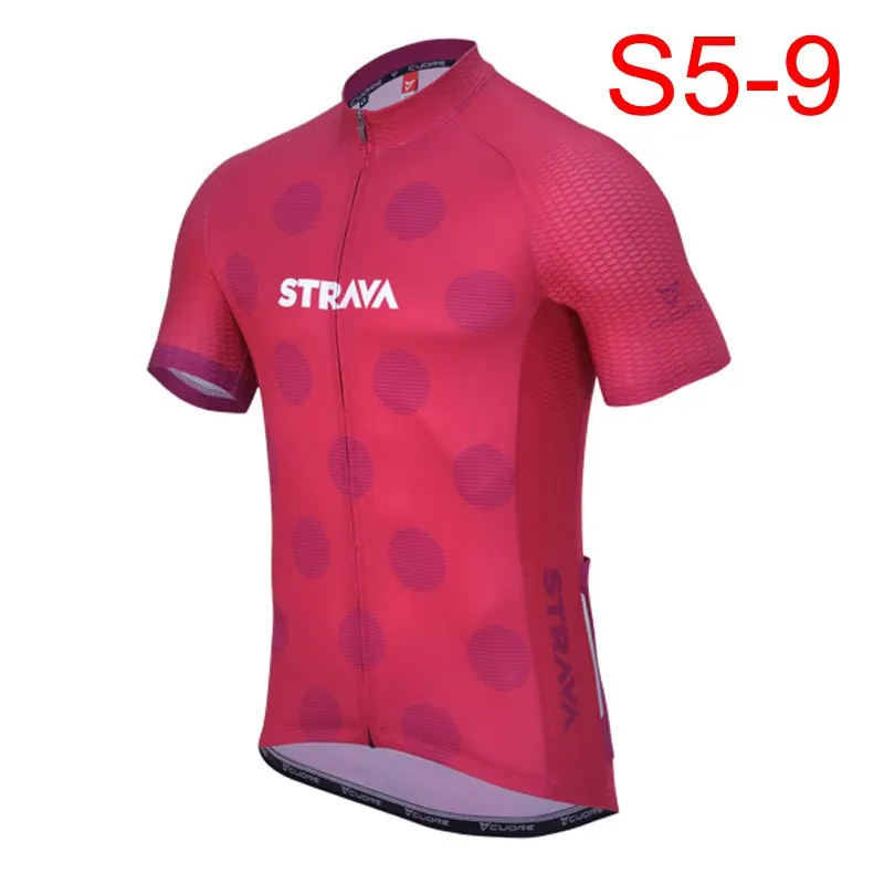 014 STRAVA Велоспорт Джерси Pro team Велоспорт Джерси летняя одежда дышащая быстросохнущая короткий рукав из Джерси для езды на велосипеде K121910 - Цвет: 014