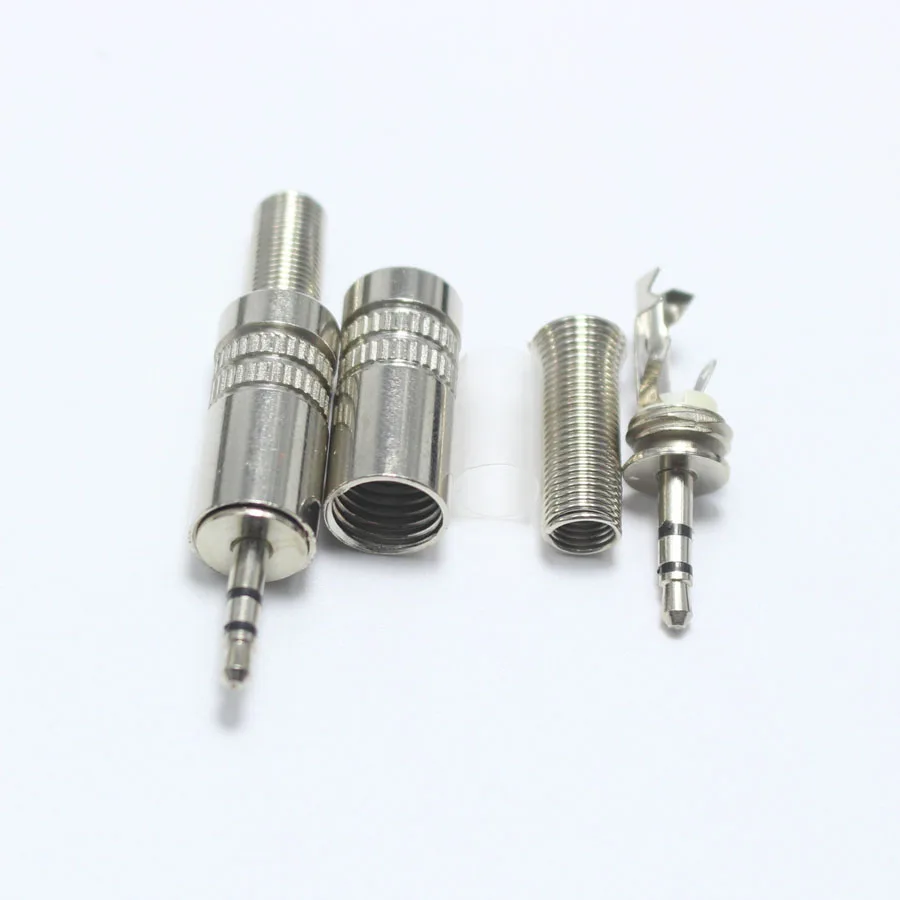 2 шт. 5 мм 3 полюсный аудио разъем стерео гарнитура части двухтрековые Наушники DIY