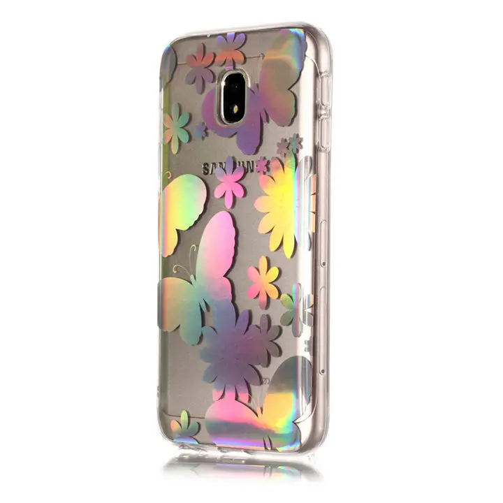 Laser Butterfly Чехол для Samsung Galaxy J3, J5, J7 года S9 S8 S7 S6 край S4 S3 A8 плюс A320 лазерный блестящий чехол Мягкий силиконовый чехол для телефона с P01Z - Цвет: Laser Butterfly