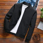 Куртка мужская однотонная приталенная, Повседневная Уличная одежда, Азиатские размеры C35, весна-осень 2019