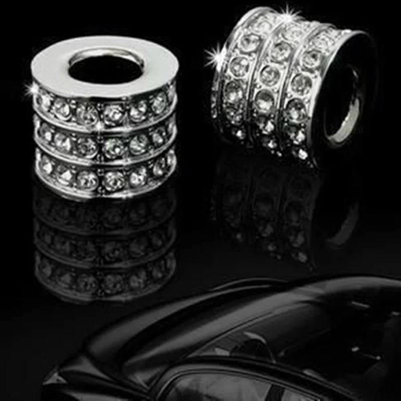 2 шт. хромированные воротники для подголовника автомобиля со стразами и