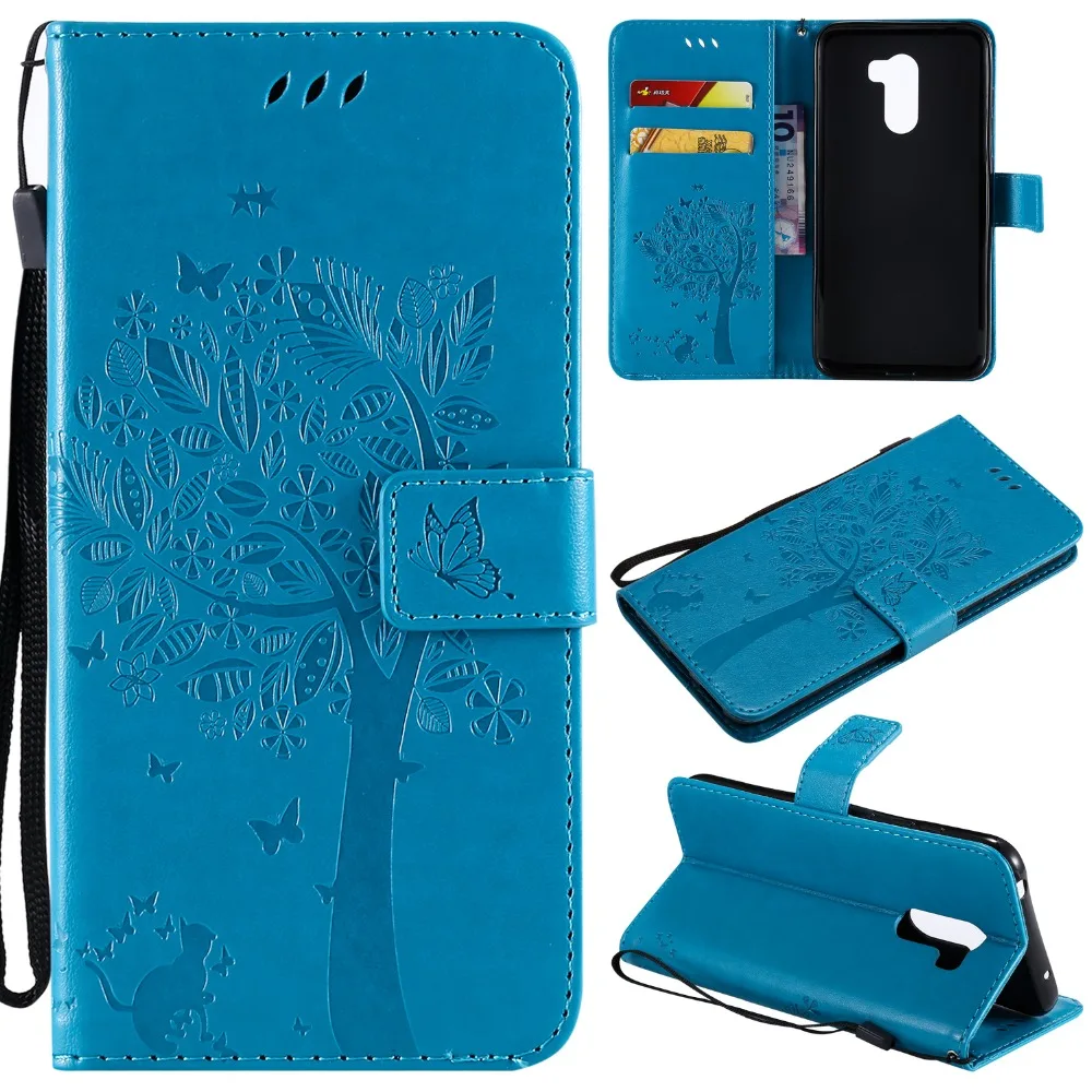 Кожаные чехлы с рамкой и отделением для карт для Fundas Xiaomi 5X6 7 8 Mix 2 Poco F1 Redmi 3S 6 Pro Note 4 4X с изображением дерева чехлы С Откидывающейся Крышкой D06Z
